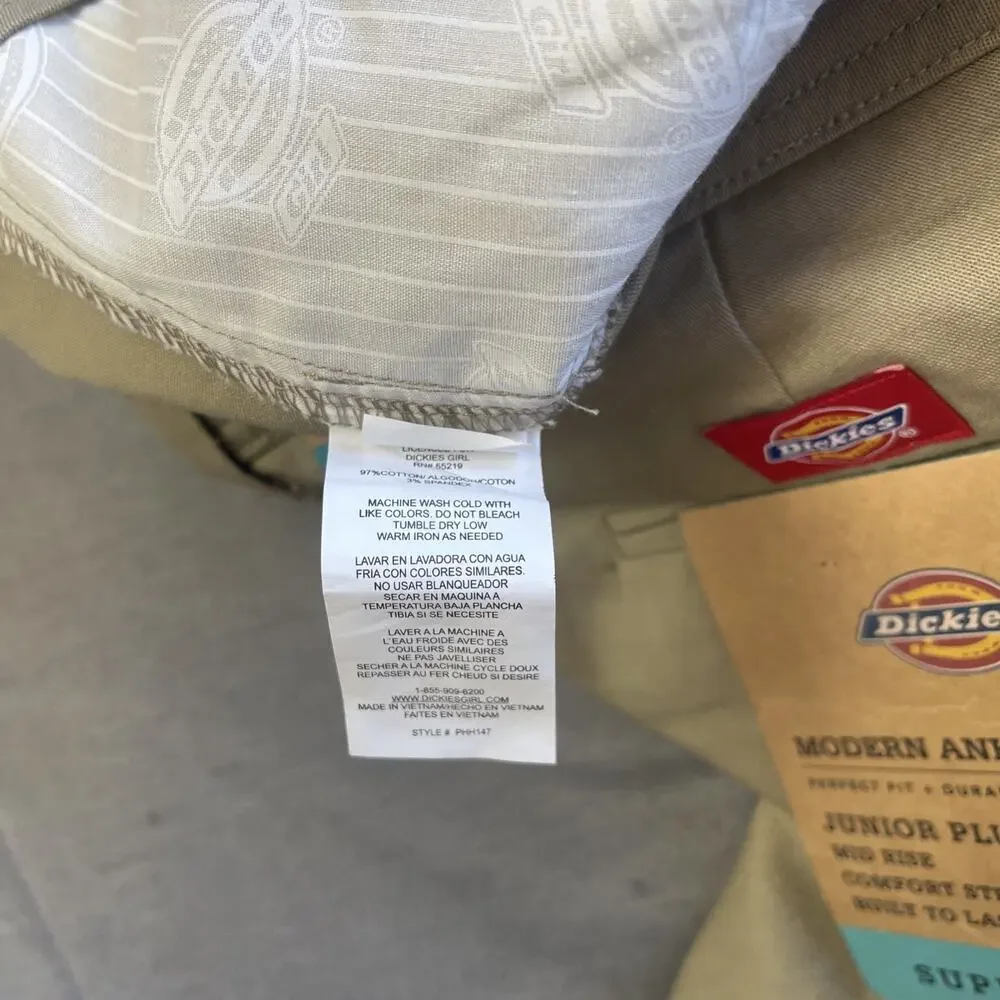 NEW Dickies Junior Plus Modern Ankle Super Skinny Pants‎ Khaki Size 20 Utility